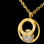 new-designer-zircon-Necklace-Pendant-for-girl-18K-gold-stainless-sthehel-pendant-free-chain-Pop-Charm